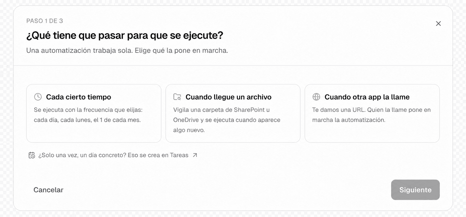 Formulario de Minte para crear una automatización y configurar su agente, activador y prompt