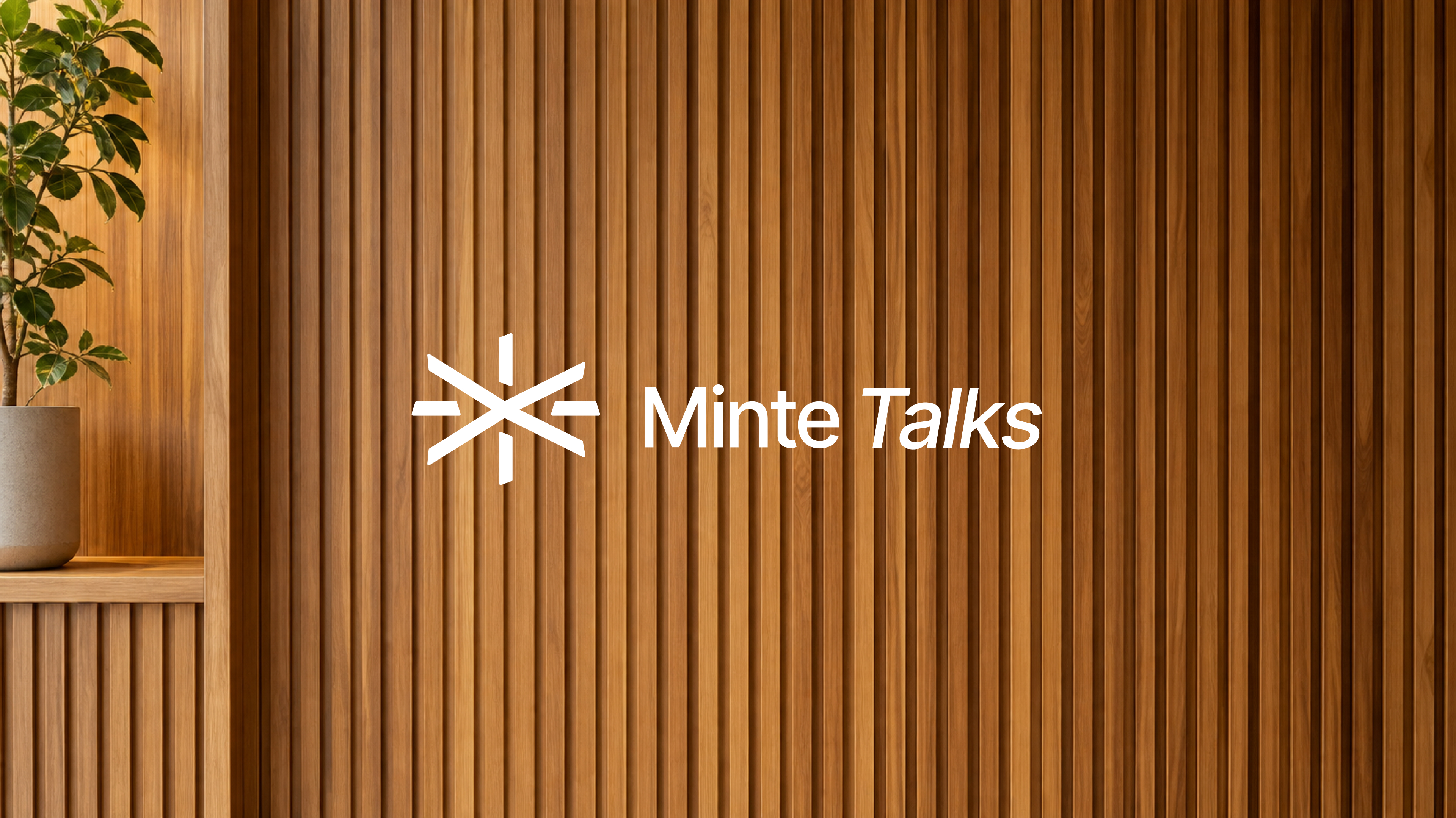 Wallpaper Minte Talks 02 - panel de madera vertical