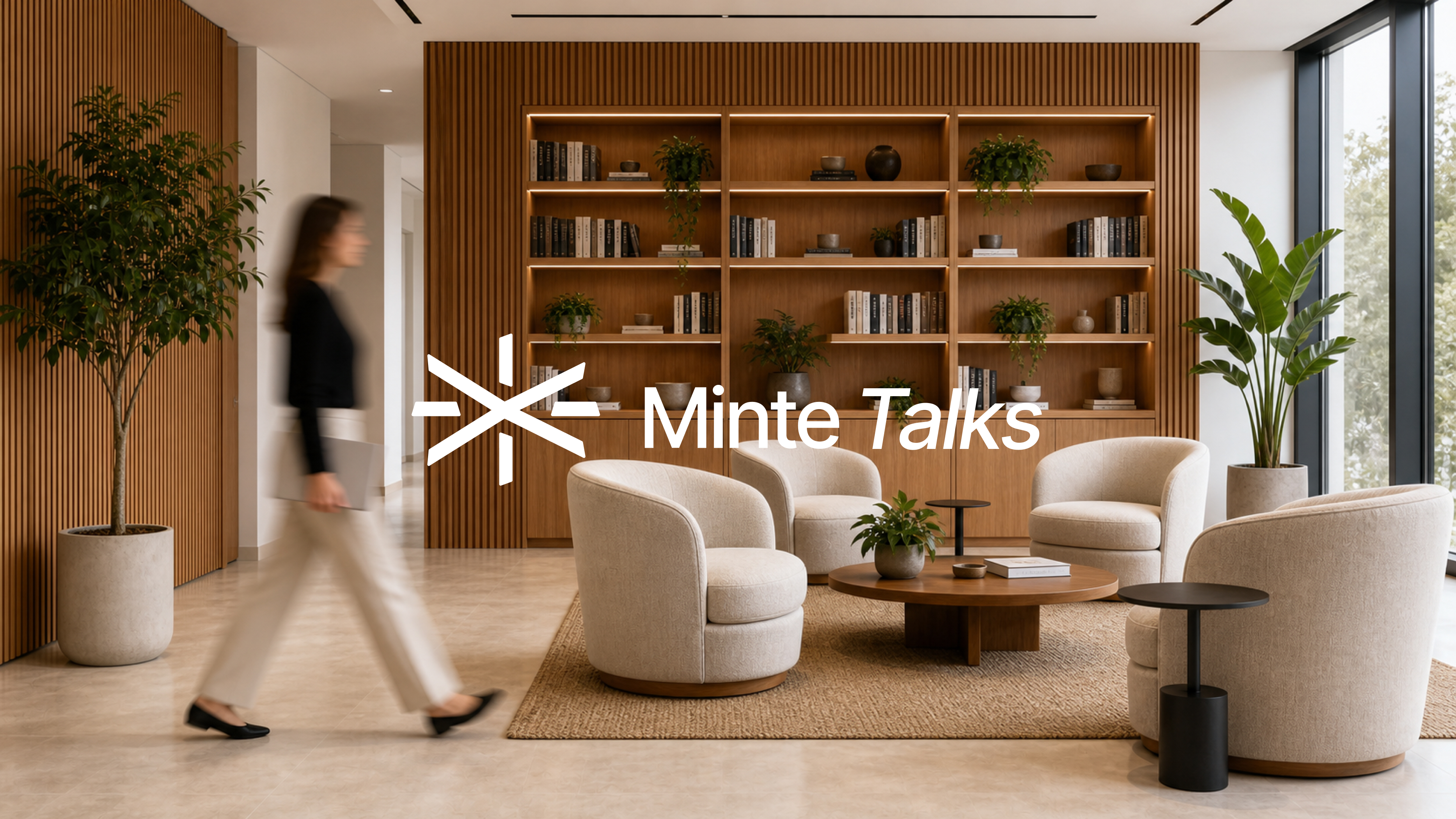 Wallpaper Minte Talks 03 - biblioteca y butacas